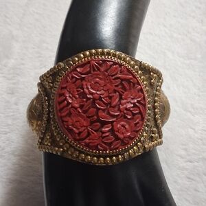 Antique chinese cinnabar Bracelet
